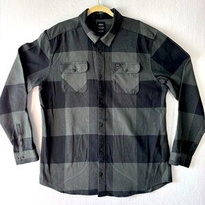 RVCA Shacket Green/Black Buffaloe Check Men's XXL